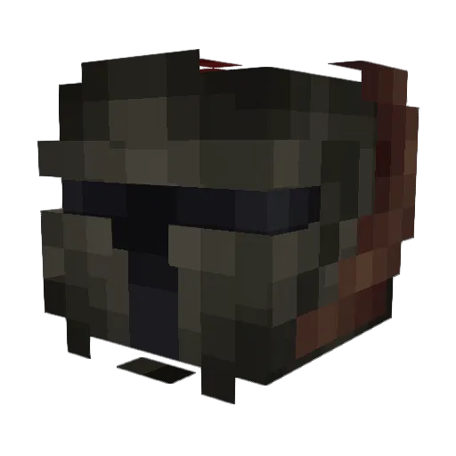 Hvitulv Minecraft avatar head, 3D render
