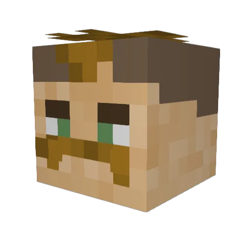 Hvrdy Minecraft avatar head, 3D render