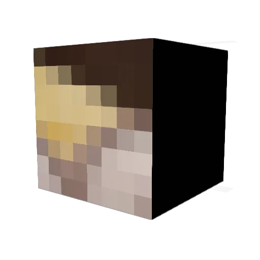 Hvvppy Minecraft avatar head, 3D render