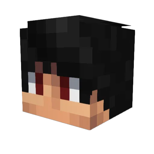 Hvzel Minecraft avatar head, 3D render