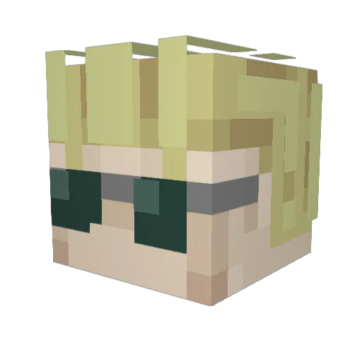 HwHBloodLine Minecraft avatar head, 3D render