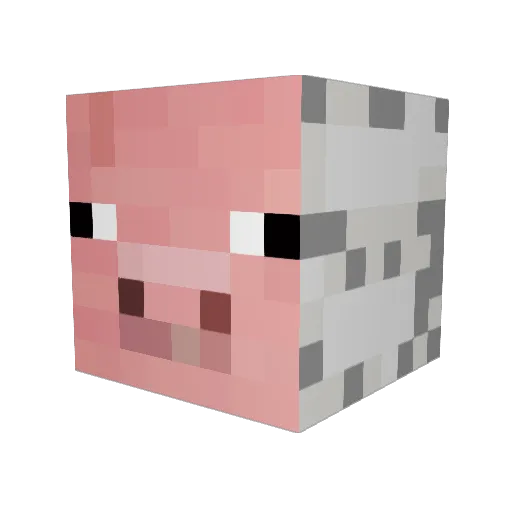 HwaiXin Minecraft avatar head, 3D render