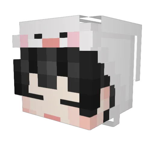 Hwal_Lyeong Minecraft avatar head, 3D render