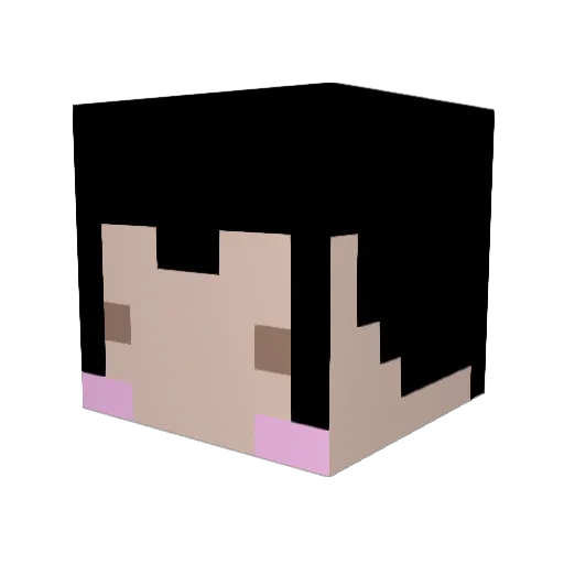 Hwan_Seung_Hee Minecraft avatar head, 3D render
