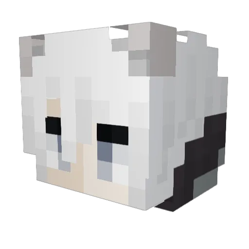 HwangM_ Minecraft avatar head, 3D render