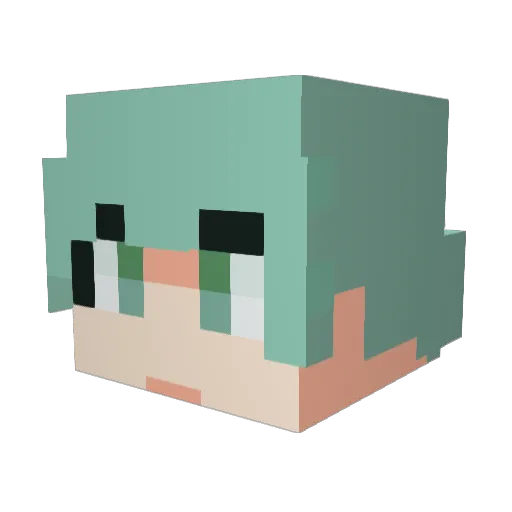 Hwantazzy Minecraft avatar head, 3D render