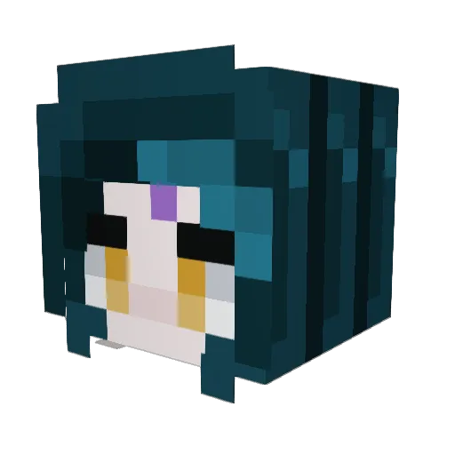 Hwayun4 Minecraft avatar head, 3D render