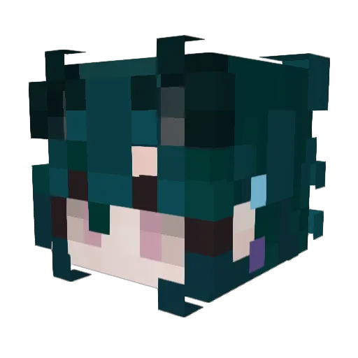 Hweis Minecraft avatar head, 3D render
