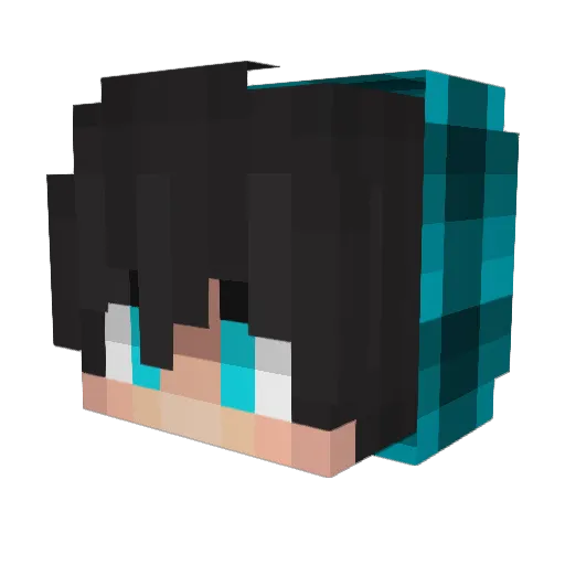 Hwon Minecraft avatar head, 3D render