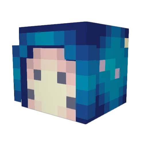 Hx3nry Minecraft avatar head, 3D render