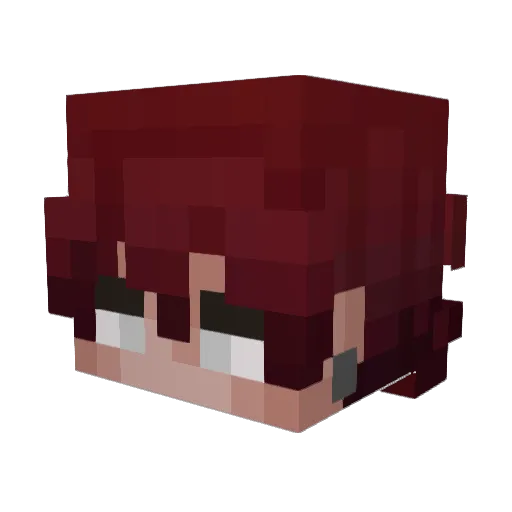 Hx7e Minecraft avatar head, 3D render