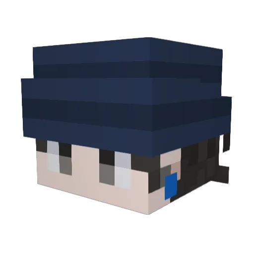 Hxcer Minecraft avatar head, 3D render