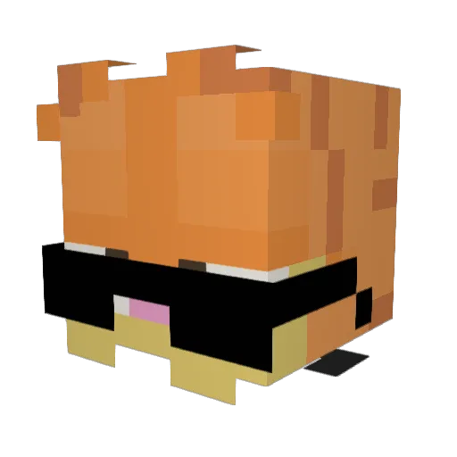 Hxddo Minecraft avatar head, 3D render
