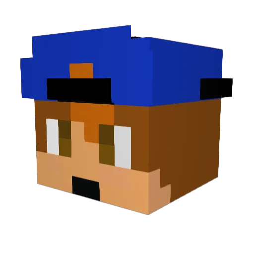 Hxdidy Minecraft avatar head, 3D render