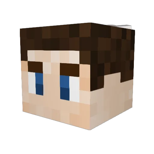 Hxeonjin_ Minecraft avatar head, 3D render