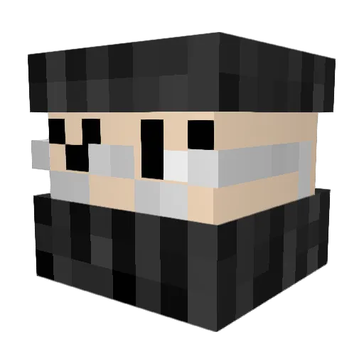 Hxmor1 Minecraft avatar head, 3D render