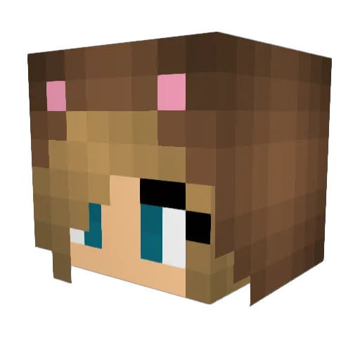 Hxndery Minecraft avatar head, 3D render