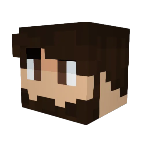 Hxnta Minecraft avatar head, 3D render