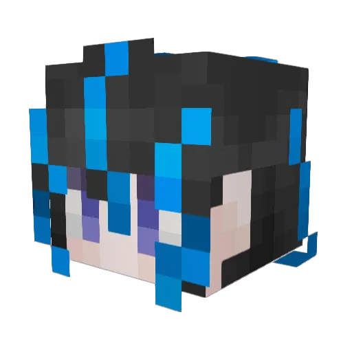 Hxout Minecraft avatar head, 3D render