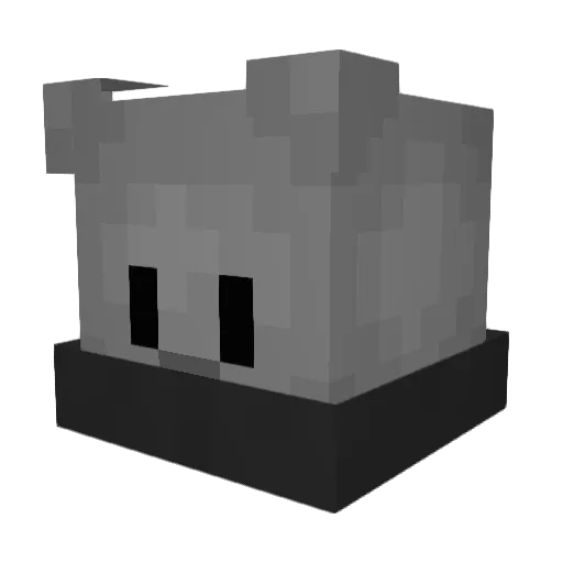 Hxpp3l_ Minecraft avatar head, 3D render