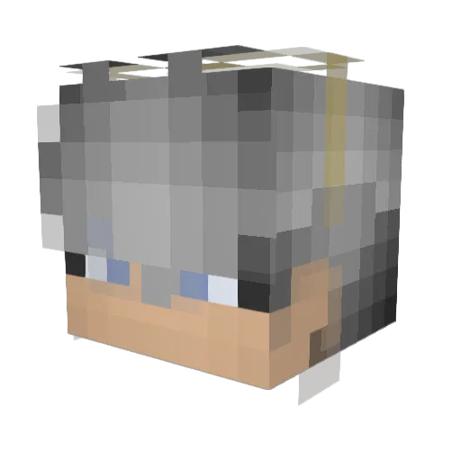 HxppyDays7 Minecraft avatar head, 3D render