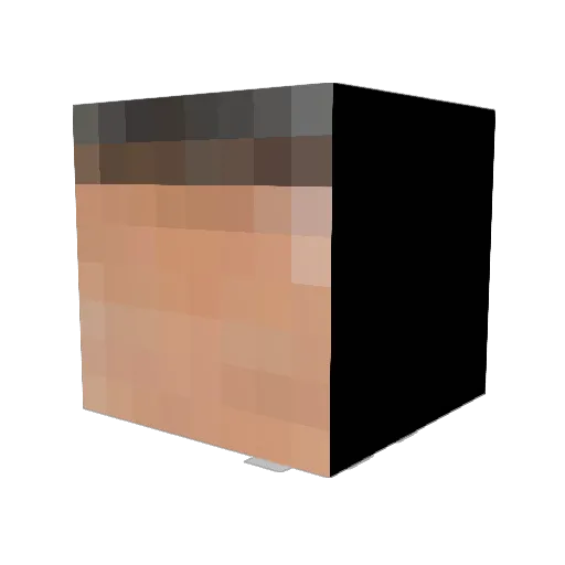 Hxptgh Minecraft avatar head, 3D render