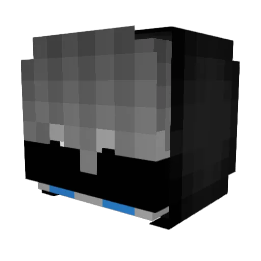 Hxqi Minecraft avatar head, 3D render