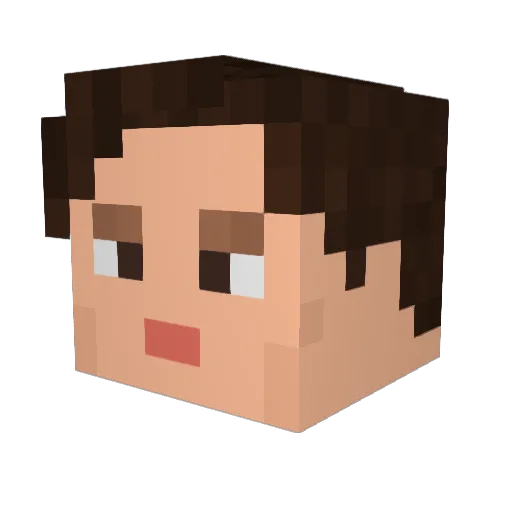 Hxxshim7 Minecraft avatar head, 3D render