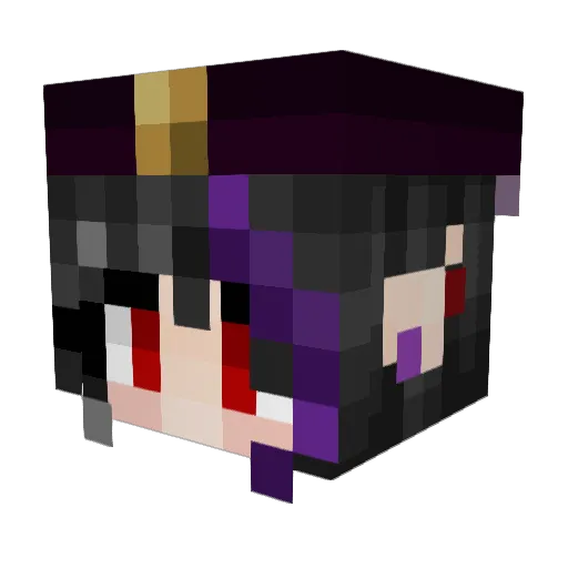 Hxxtai Minecraft avatar head, 3D render