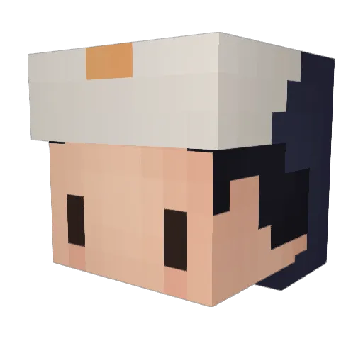 Hxzi_ Minecraft avatar head, 3D render