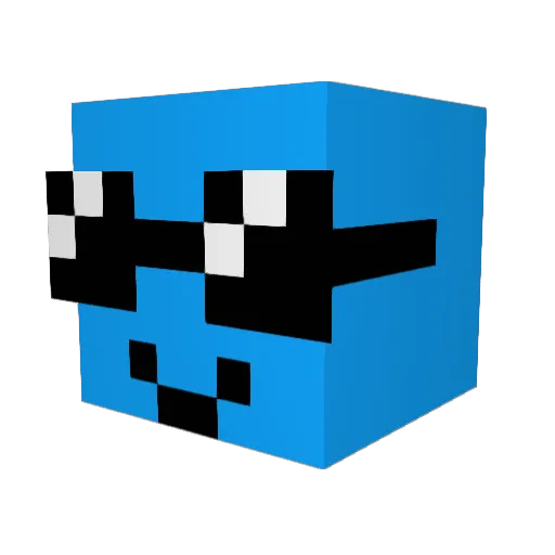 Hy2ro_ Minecraft avatar head, 3D render