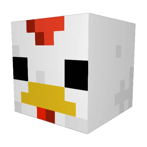 HyDroChickN Minecraft avatar head, 3D render