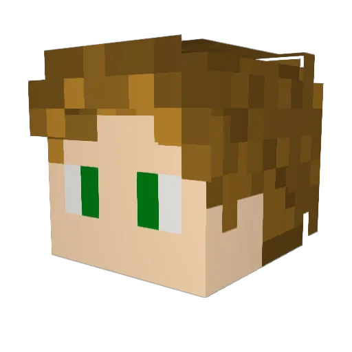 HyFive Minecraft avatar head, 3D render