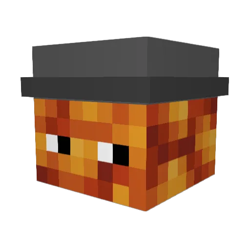 HyGuardian Minecraft avatar head, 3D render