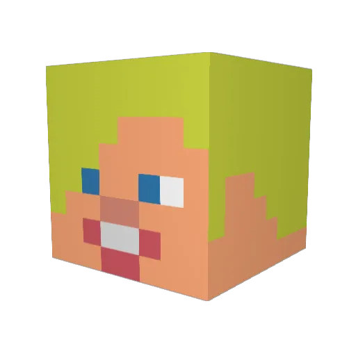 HyHypster Minecraft avatar head, 3D render