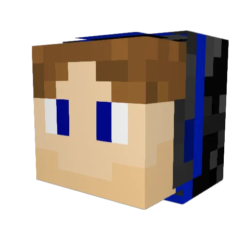 HyLakz Minecraft avatar head, 3D render
