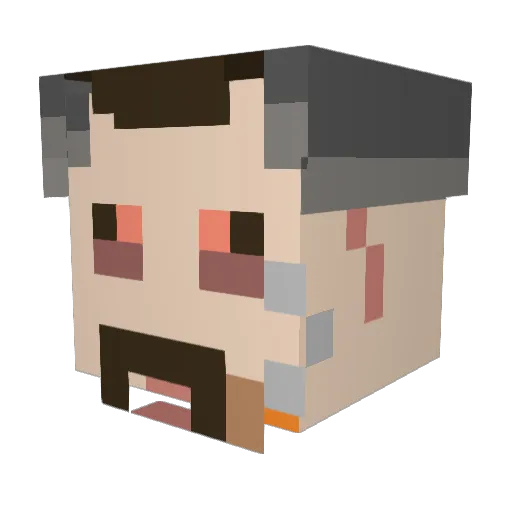 HyPe_TaKEOveR Minecraft avatar head, 3D render