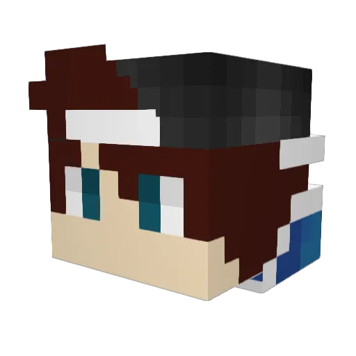 HyProYT Minecraft avatar head, 3D render