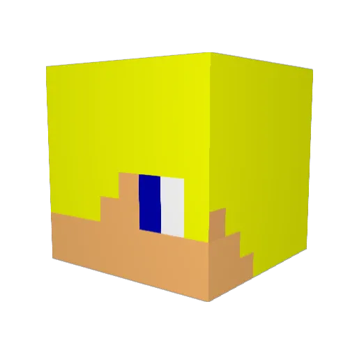 HyRozzK Minecraft avatar head, 3D render