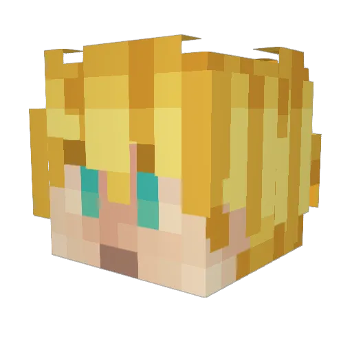 HyStarck Minecraft avatar head, 3D render