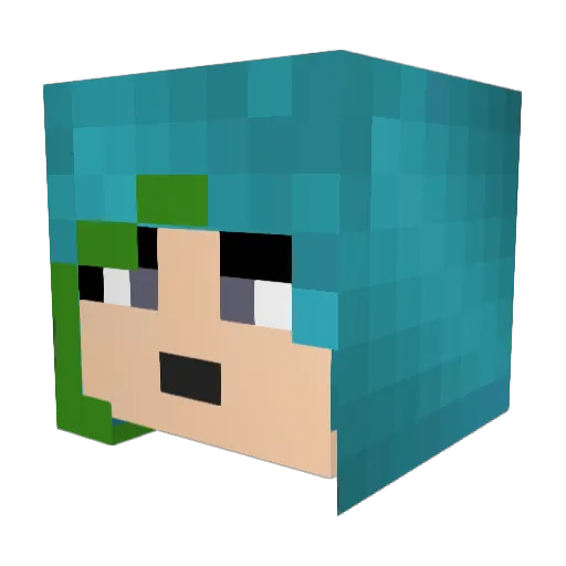 HyacinthPixie Minecraft avatar head, 3D render