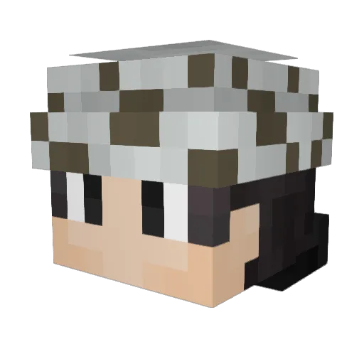 Hyadrix Minecraft avatar head, 3D render