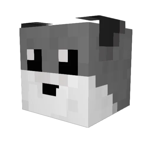 Hyaenenwolf Minecraft avatar head, 3D render