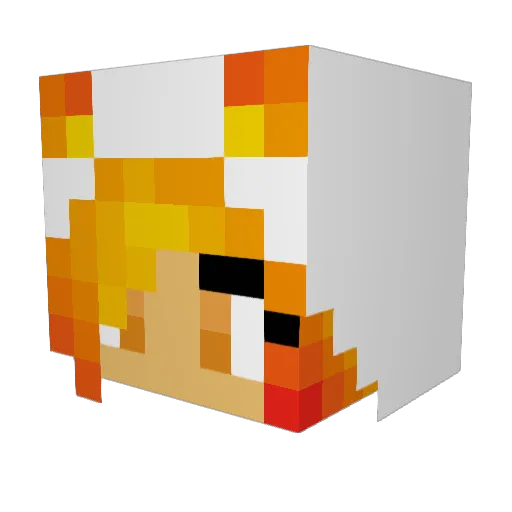 Hyaeon Minecraft avatar head, 3D render