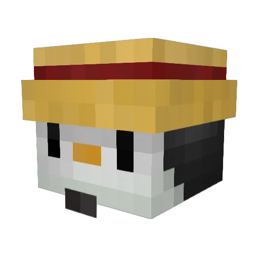 Hyakkii Minecraft avatar head, 3D render