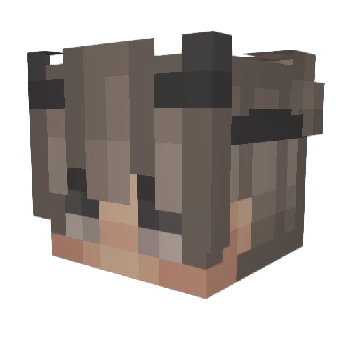 HyangNu Minecraft avatar head, 3D render