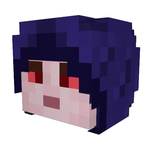 HybeLime Minecraft avatar head, 3D render