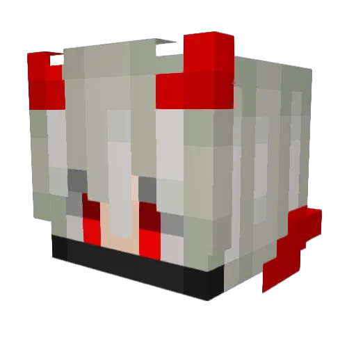 Hybodo Minecraft avatar head, 3D render