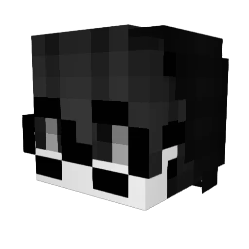 HybridAuto Minecraft avatar head, 3D render