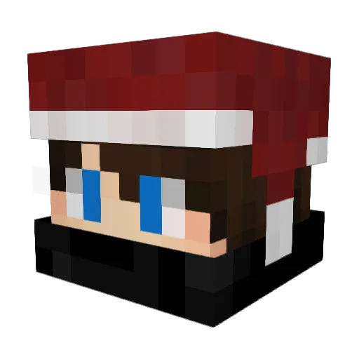 HybridDante Minecraft avatar head, 3D render